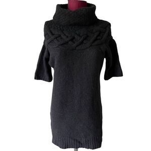 Theory Mirna Warmth Black Turtle Neck Sweater M Wool Cashmere Mohair
